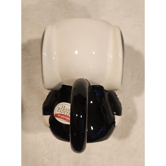 Peanuts Coffee Mug Snoopy Skeleton Costume Hand Painted Halloween - Picture 2 of 7